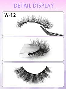 ENCHUW 5 Pairs Fox Eye Eyelashes Cat Eye Lashes Winged End Eye Elongated Eyelashes Fluffy Soft Natural Long Faux Mink Fake Lashes Strip Lashes,Lashes,Eyelashes,Fake Lashes - Cat Eye Lashes - View 3