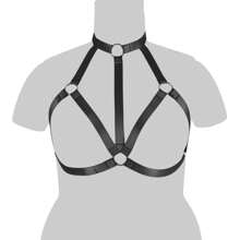 性感女士加大码紧身胸罩笼式胸罩无罩杯胸罩朋克哥特式吊带胸罩