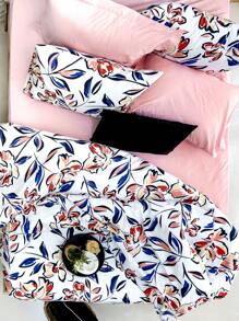 CAQQA 2/3 Piece Cotton Woven Duvet Cover Set | Duvet Cover And Pillow Case, Modern Bedding For Bedroom - Pink - View 4