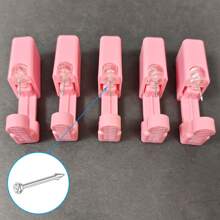 1Set Sterile Nose Piercing Kit With Pink & White Nose Gun, Built In Nose Ring Simple And Convenient Operation, Ideal For Family Use - White Or Pink - View 19