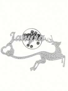 Custom Shiny Frosted Name Brooch Lapel Suit Pin Stainless Steel Heart&Butterfly&Birthday&Flowers&Stethoscope Pins Badge Brooches Personalization Jewelry For Women Men