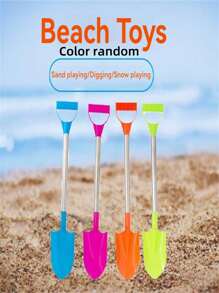 1pc/4pcs Stainless Steel Children Beach Shovel, Outdoor Beach Sand Play Parent-Child Interactive Toys For Boys & Girls