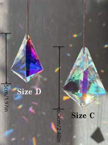 1 Stück großer Kristall Sonnenfänger Prisma, Glas Prisma zum Aufhängen als Sonnenfänger, Regenbogenerzeuger für Fenster, Balkon, Küche, Garten Dekoration, Feiertage, Feste