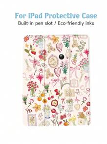 Summer Phone Case 1pc Fresh, Element Pattern Flat Tablet Protective Case, Compatible With IPad 10.2 Inch, IPad Pro 11 2021/2020/10th, IPad Mini 4/6, Galaxy Tab A8 10.5 Inch 2022, Matepad 10.4/Tab, With Pencil Slot, Anti-Drop, Protect Your Beloved Device