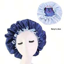 1pc Double Layer Soft Adjustable Shower Cap, Reusable Hair Care Head Wrap For Women Home Bathroom Decor Summer Back To School