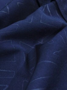 Men's New Arrival Business Geometric Patterned Slim-Fit Dress Shirt, Business Casual Shirt, Ideal For Workplace, Fall