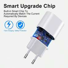 Eu Plug Type C Charger Compatible With Samsung Super Fast Charging With 20W USB C Charger Blockcompatible With Samsung Galaxy S24,S23/S22/S21/S20/Plus/Ultra/FE/Note 20/10/Z Fold/Flip/A17 Compatible With IPhone 16/16pro/16proMax/16plus/15/15pro/15plus/15promax,EU Plug Charger,PD 20W Multifunctional Protective Wall Charger, Compatible With Efficient Fast Charging Wall Power Adapter,Pd 20w Quick Charger,Wall Charger PD20W Charger Adapter Suitable For Travel, Office, Dorm, And Home