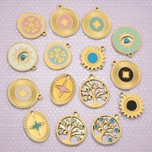 1pc Stainless Steel Tree Of Life Pendant, Versatile For DIY Jewelry Making Of Bracelets And Necklaces