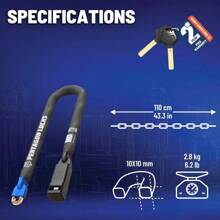 Local Shipping Bike Chain Key Lock - Magnetic Patented Gold Secure Heavy Duty Anti Theft Lock For Bicycles E-Bikes Scooters And Motorcycles - Maximum Security Master Tool Bike Protector - default - View 5