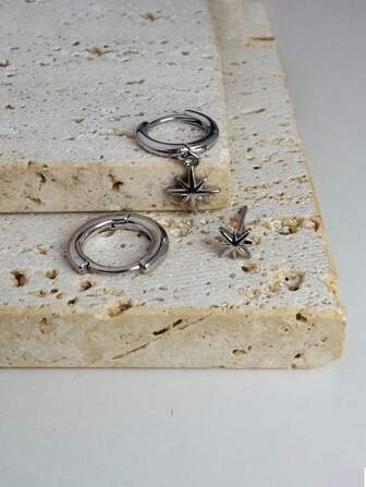 3pcs Dainty Earring Set, 14K Gold Plated Earrings With Star Design, Hypoallergenic Exquisite Cartilage Huggie Hoop Stud Earring Everyday Earring Stack For Sensitive Ears