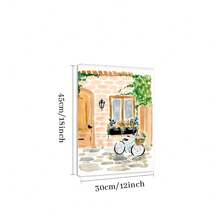 1pc Framed Canvas Poster Cute House, Summer Chic Wall Art Canvas Paintings Ideal Gift For Bedroom Living Room Corridor Wall IcArt Wall Decor Room Decoration