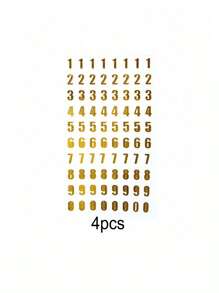 1 件金色英文字母贴纸，自粘不对称形状图案字母涂鸦贴纸，用于日记和卡片制作装饰，笔记本电脑装饰贴纸，送给朋友的礼物