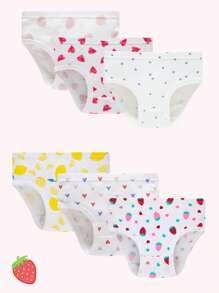 6 件装 少女内裤 带火烈鸟和小狗图案 - 彩色 - 查看 1