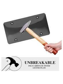 2入組6X12英寸車牌照套 - 黑色 - 查看 6