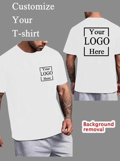 Personalized Men's T-Shirts With Custom Designs On The Front And Back / Class Uniform Logos / Work Uniform Designs / Dance Troupe Logos / Couple Photos / Parent-Child Designs / Best Friend Designs / Short-Sleeved Summer Lightweight Tops