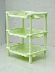 1pc Plastic Kitchen Storage Rack, Modernist Square Storage Rack For Kitchen - Multicolor - View 12