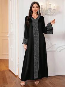 فستان كاجوال فضفاض أنيق للنساء، كفتان محتشم