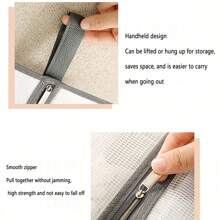 3 Packs Waterproof Boot Storage Bags - Nylon Dustproof Travel Shoe Organizer With Handles - For Men & Women - Reusable Tall Boot Bags, Athletic Shoe Storage Pouches, High-Top Shoe Dust Bags, Lightweight Hanging Shoe Organizers For Entryway Furniture, Home & Kitchen Use,Suitable For Home & Travel Use - Perfect Gift For Travelers - Grey - View 5