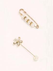 High-End Breastpin Anti-Exposure Brooch Jewelry Pearl Decoration Pants Waist Clip Clothes & Skirt Waist Fixing Device, Waist Cincher