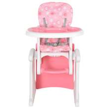 HOMCOM 2 In 1 Convertible Baby High Chair Toddler Table Chair Infant Feeding Seat Removable Food Tray Harness - Pink - View 7