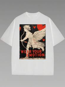 Wear Your Emotions Cupid Printed Women's Casual T-Shirt 1 Pcs Heavy Cotton T Shirt