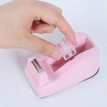 1 件装桌面小型胶带分配器，彩色塑料办公创意胶带切割器，胶带架