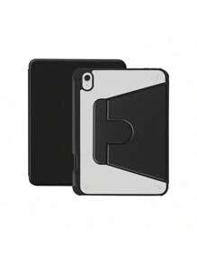 1 transparante, 360° draaibare beschermhoes van zwart acryl met penhouder, slaap-/waakfunctie, 3-voudige standaard en valbeveiliging. Compatibel met iPad Mini 6/Mini 7/9.7/10.2/10.5/Air 4/Air 5/10th/10.9/Pro 11"/Air 11(M2)/Air 13(M2)/Pro 11(M4)/Pro 13(M4) 2024 12.9"/iPad Air 13(M3 2025)/iPad Air 11-inch (M3) 2025/iPad (A16) 11 inch 11e generatie 2025