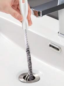 1 pieza Eliminador de obstrucciones de fregadero, herramienta de fontanería de cocina, cepillo de limpieza para eliminar el cabello