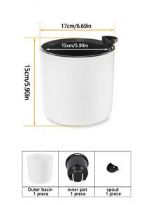 现代极具吸引力的花盆 可拆卸木腿支架植物花盆 苗圃花盆 适用于卧室客厅落地式盆栽植物花盆 家庭花盆 自吸式花盆 塑料圆形花盆 - 彩色 - 查看 21