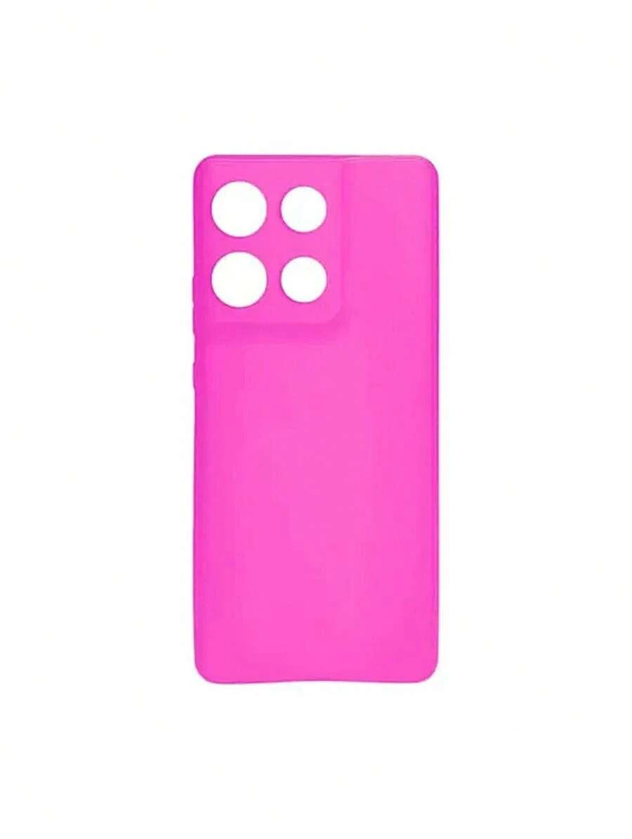 MJ Capas - Velvety Silicone Cell Phone Case For Moto G15 - Hot Pink - View 1