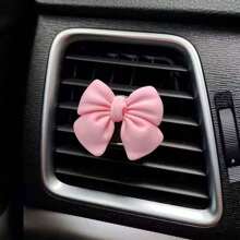 Set de 2 clips decorativos con lazo para las rejillas de ventilación del coche, se adapta a rejillas horizontales y verticales, accesorios para el interior del automóvil
