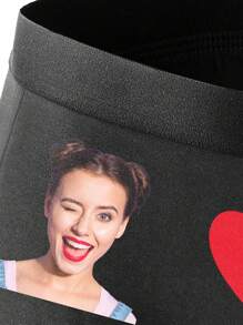 1pc Custom Boxers For Men, Personalized Men's Underwear, Custom Boxer Briefs, Personalized Boxers For Husband, Custom Funny Faces Boxers Briefs, Valentine Gift, Anniversary Gift, Birthday Gift, Wedding Gift, Best Friend Gift, Gift For Boyfriend, Gift For Husband, Gift For Him - Black - View 6