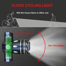 2X Rechargeable LED Mountain Bike Lights 50000LM Bicycle Torch Front &Rear Lamp - Black - View 3