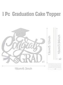 1 stuk taarttopper met afstudeerthema, decoratiebenodigdheden voor afstudeerfeesten 2025, cupcakedecoratie voor afstudeerfeesten, taartversieringen voor de afstudeerceremonie, decoratie voor taarttoppers voor afstudeerfeesten, bedankjes voor afstudeerfeesten