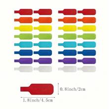 32pcs Cable Labels With Reusable Writable Hook And Loop Ties, Multicolored Cable Management Labels, Wire Markers For Organization And Identification, Battery-Free - Multicolor - View 5