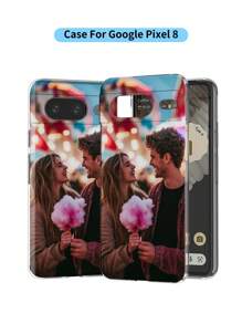 1 pieza Funda de teléfono transparente personalizada con diseños florales, adecuada para Pixel 9 Pro / 9 Pro XL / 9A / Pixel 8 Pro / 7 Pro XL / 6A Series, de moda, colorida, a juego con el teléfono, a medida, personalizada, única, regalo personalizado ideal para novio o novia