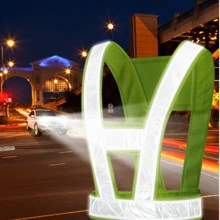 2 sztuki kamizelki odblaskowej w kształcie litery V, odpowiednie do pracy nocnej, biegania, jazdy na rowerze, akcesoriów rowerowych