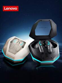 Lenovo Lenovo TG102-True Wireless Gaming Headset, Call Noise Reduction, In-Ear Sports Without Falling Off, High-Definition Stereo Sound Quality, Large Capacity And Long-Lasting Battery Life, Comfortable To Wear, Cool Mechanical Style Battery Compartment
