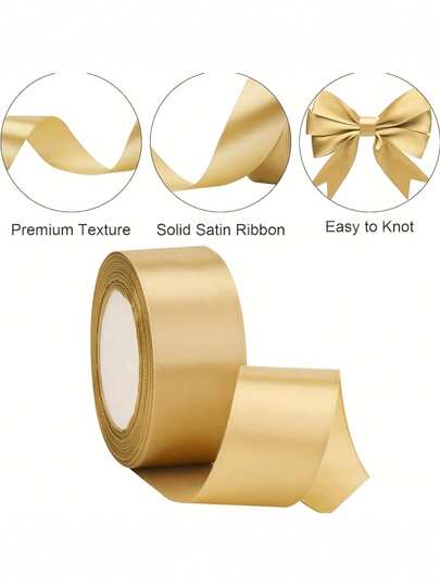 22 米缎带卷，高品质，易打结，适用于礼品包装、头饰、派对和婚礼装饰