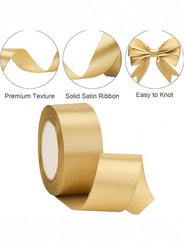 22m Rotolo di nastro di raso di alta qualità, facile da legare, ideale per impacchettare regali, accessori per capelli, decorazioni per feste e matrimoni