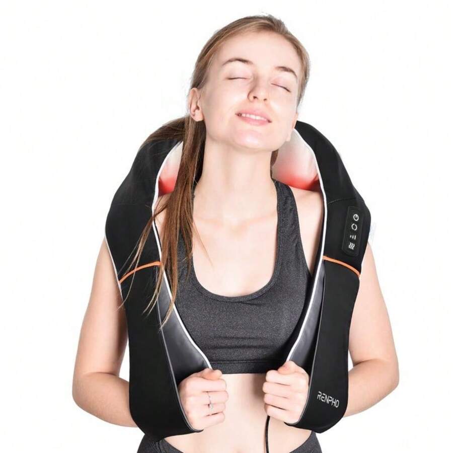 RENPHO Shiatsu Neck And Shoulder Back Massager With Heat, Electric Deep Tissue 3D Kneading Massage Pillow For Waist, Leg, Calf, Foot, Arm, Full Body - Mặc định - Xem 1