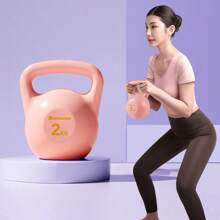 Soft Kettle Bell Water Injection Women's Exercise Buttocks Lifting Tool Fitness Home Sports Shaping Dumbbell Deep Squat Lifting Pot Exercise Equipment [Self Filling Kettle Bell] [Gloves Included] Gym Accessories - Watermelon Pink - View 3