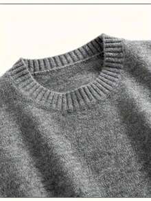 女士纺织针织背心 - 无袖、圆领、侧开衩、休闲时尚夹克 - 纯色，适合所有季节 - 灰色 - 查看 4