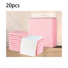 超吸水 20 片宠物训练垫快干芯，防漏、防臭 | 透气无纺布顶部，防滑背衬，蓝色/粉色/图案设计 | 小狗/狗/猫尿垫，适用于板条箱、旅行和室内使用 - 彩色 - 查看 10