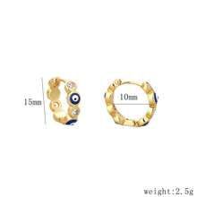 1 Pair 925 Sterling Silver New Drip Oil Rectangle Eyes Hoop Earrings For Women, Short Hypoallergenic Ear Clips With Gift Box - Rectangular Eyes and Ears - View 5