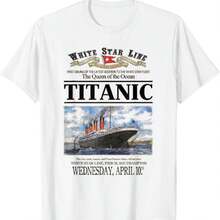 Vintage Ship Atlantic Ocean Voyage Retro Poster T-Shirt