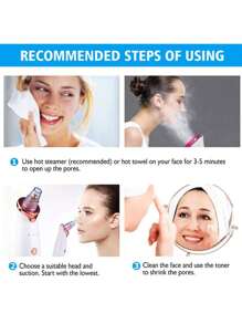 1pc Women's Vacuum Blackhead Remover, Facial Pore Blackhead Suction Device, Portable Facial Pore Cleaner, Can Effectively And Gently Remove Blackheads Safely, Suitable For Both Men And Women, No Pain Caused. - Multicolor - View 9