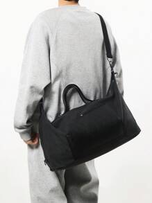 Peach Tree Tote Bag, Shoulder Bag For Men, Canvas Shopping Bag, Beach Bag, Reusable Shopping Bag, Travel Bag, Suitable For University, School, Vacation, Large Capacity, Lightweight, Autumn, Christmas, Thanksgiving, Winter, Wallet, Storage Bag, Gym Bag, Black, Outdoor Multifunctional Fashion Travel, Gift For Friends, Valentine's Day Hand Bag - Multicolor - View 2