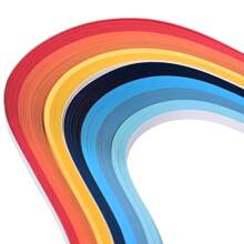 Juego de 900 tiras de papel de quilling de 39 cm de longitud y 3/5 mm de ancho, con gradiente de color, para decoración DIY, regalo, origami y herramientas de quilling para principiantes - Multicolor - Ver 9