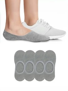 1/4/6/12 Pairs Thin Non-Slip Breathable Moisture-Wicking Low Cut Invisible Socks - Multicolor - View 5